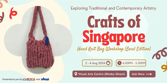 Singapore Art Week With Cubico (punch needle, hand knit)