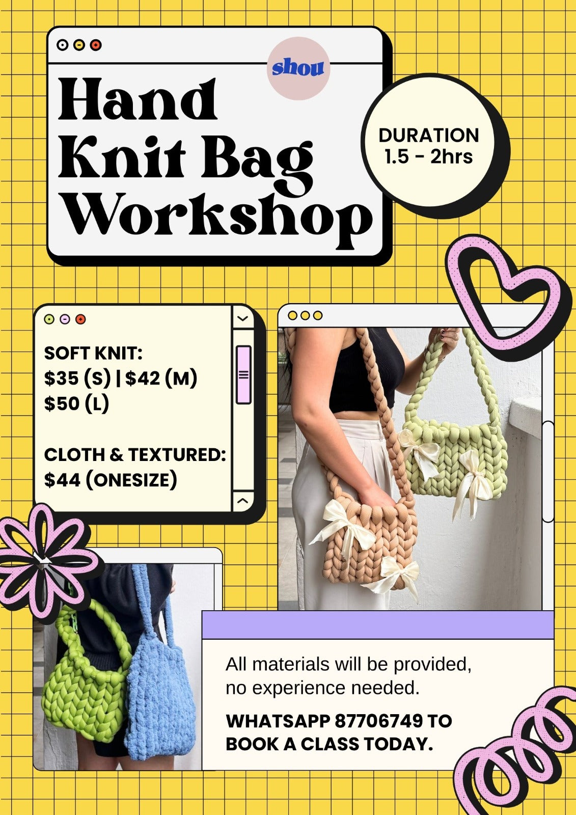 Hand Knit Bag Workshop