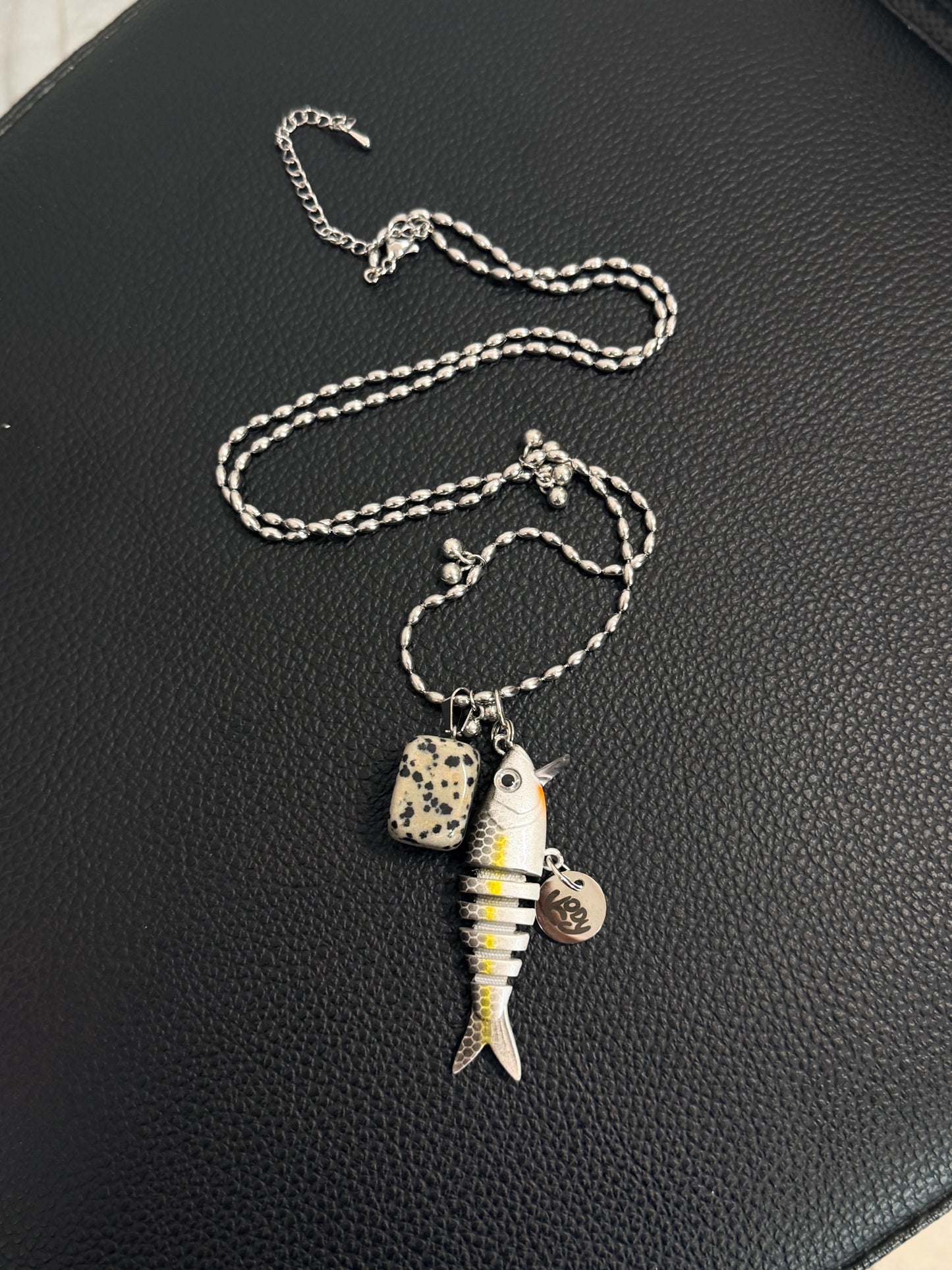 Fish bait necklace/keychain