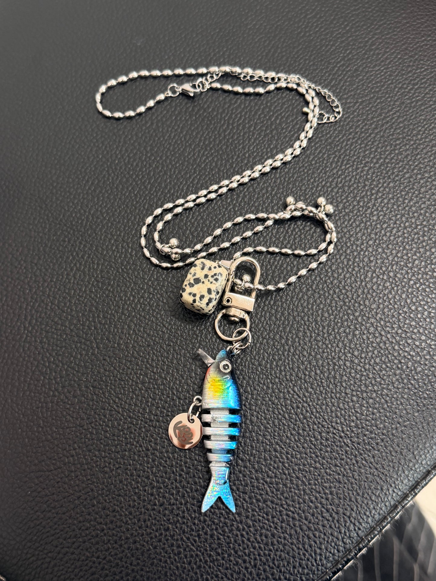 Fish bait necklace/keychain