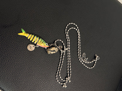 Fish bait necklace/keychain