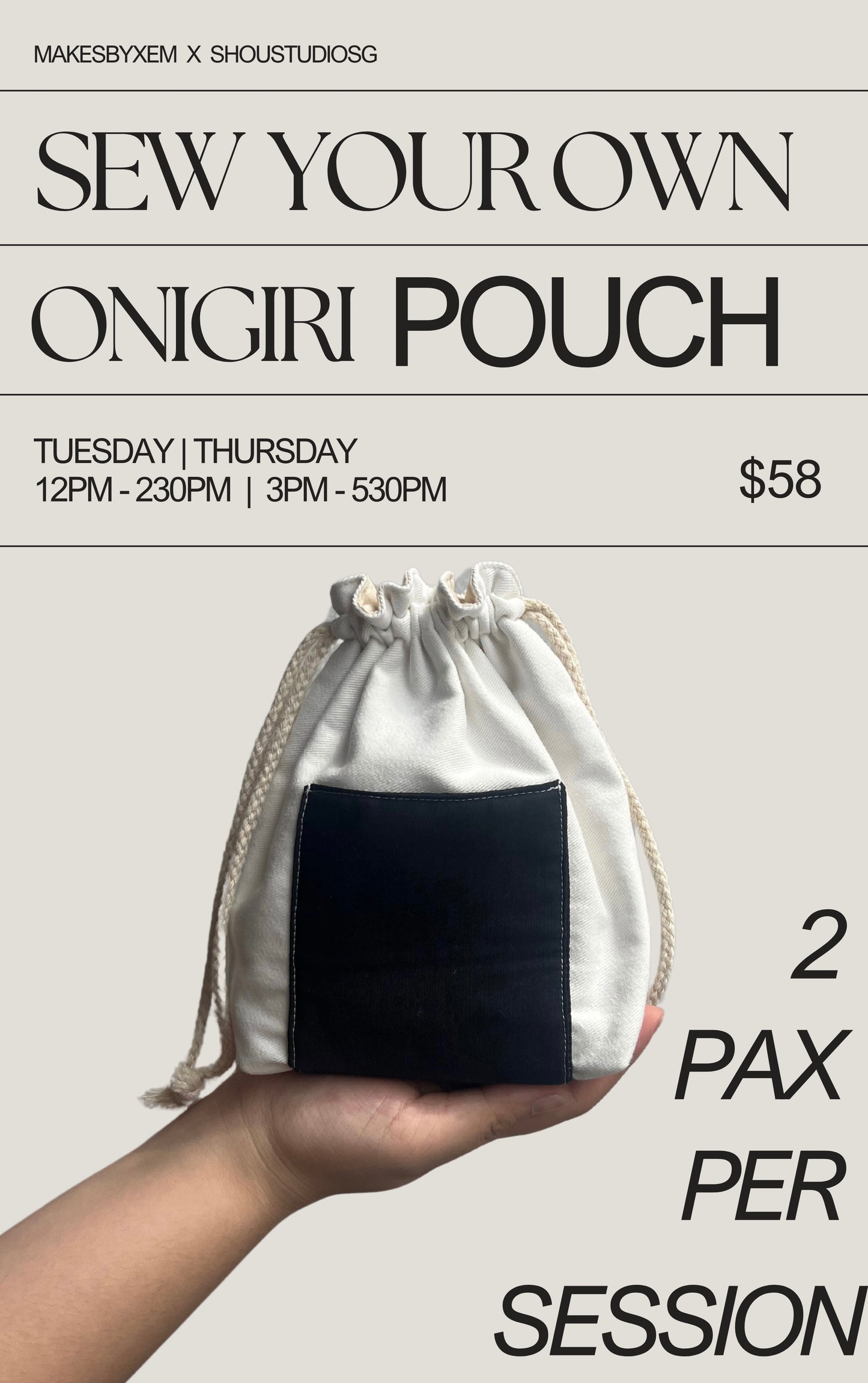 Onigiri Pouch Workshop