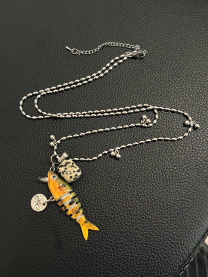 Fish bait necklace/keychain